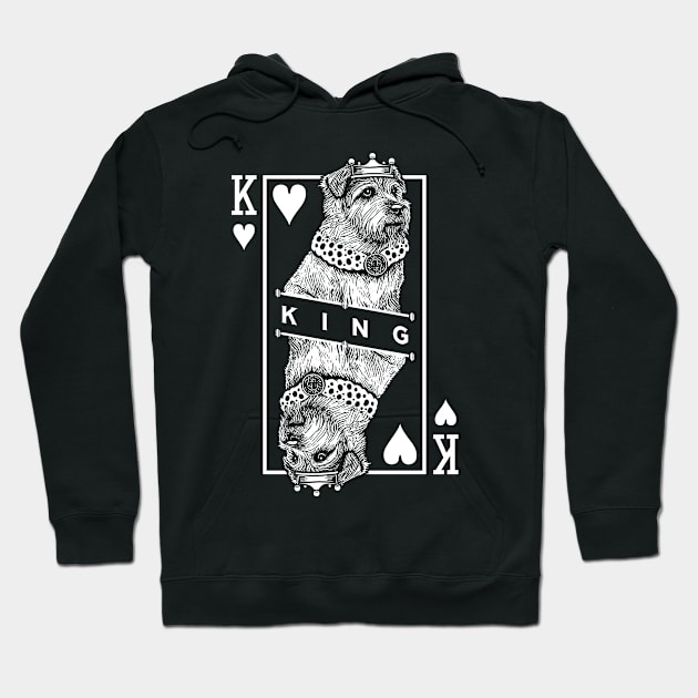 Norfolk Terrier King Of Hearts Funny Dog Lover Pop Art Hoodie by Grandeduc